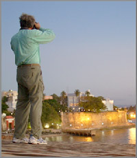 Neil shooting San Juan, Puerto Rico at Sunset with his Canon